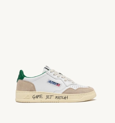 Zapatillas Autry medalist  piel blanca  verde ante